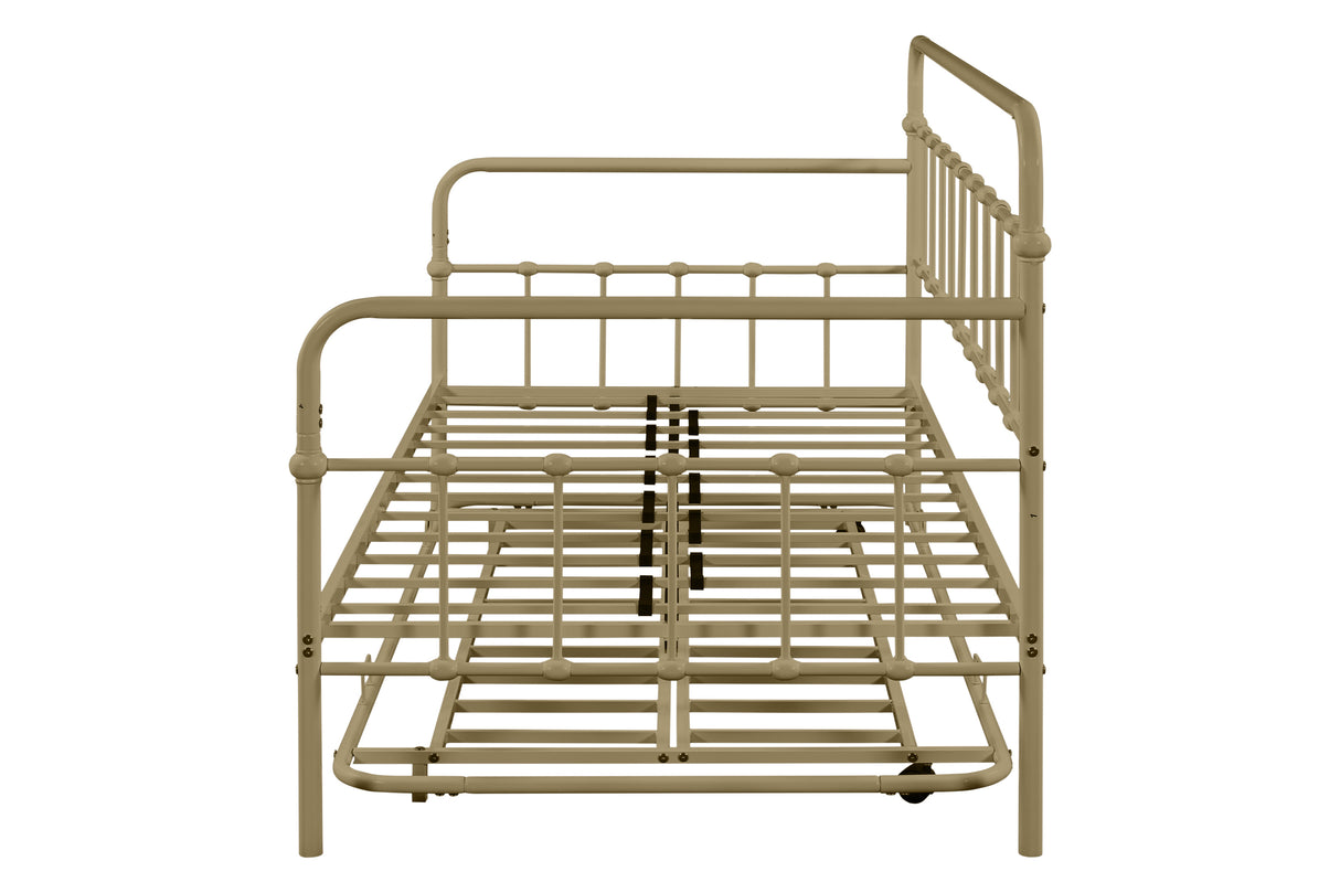 Metal Frame Daybed with trundle(Bronze)