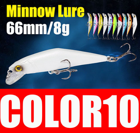 Señuelo de pesca de trucha AFISHLURE Bass Wobblers 66 mm/8 g Minnow Hard Baits Iscas Artificial Pesca Leurre