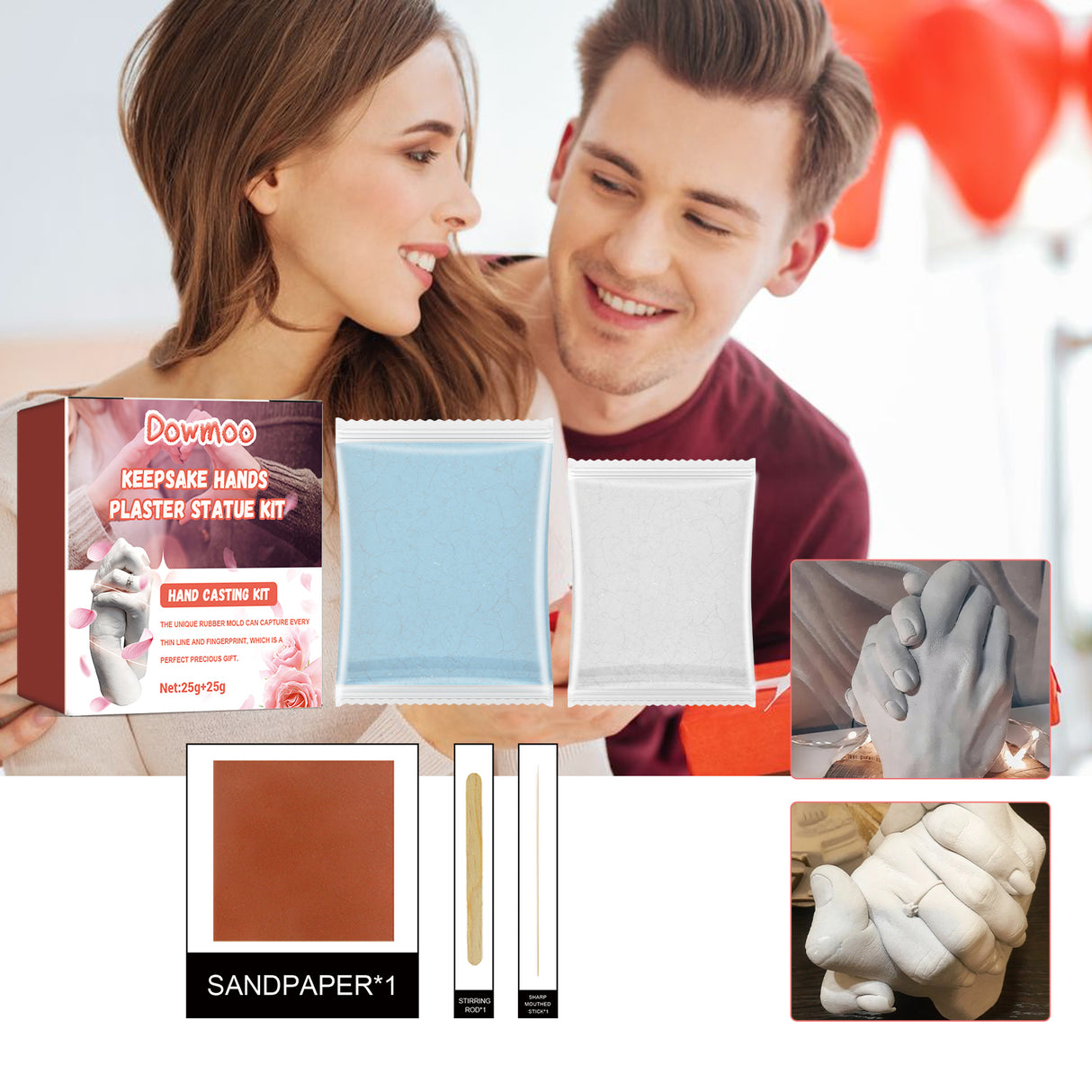 Hand Casting Kit, Three-Dimensional Hand Model Plaster Clone Model Homemade Commemorative Gift Crafts - V.I.P Digital Presence