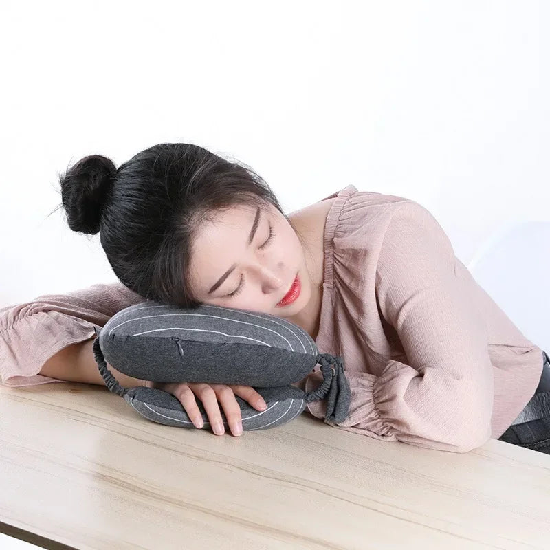 Portable type Eye Mask 2-in-1 Neck Pillow Sweat Cloth Foam Particle Eye Mask Pillow Car Travel Leisure Nap Pillow - V.I.P Digital Presence