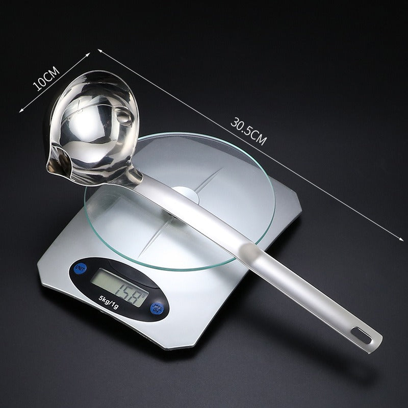 304 stainless steel oil separating spoon oil draining and filtering tool soup spoon - V.I.P Digital Presence