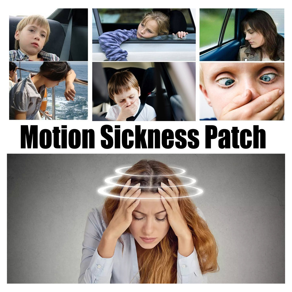 carsickness stickers Carsickness, airsickness, seasickness, earbuds, temples, travel carsickness stickers - V.I.P Digital Presence