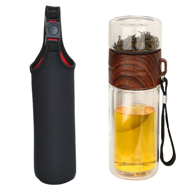JOUDOO Tea Infuser Filter Double Wall Glass Sport Water Tumbler Portable High-temperature Transparent Water Cup Office Cup 35 - V.I.P Digital Presence