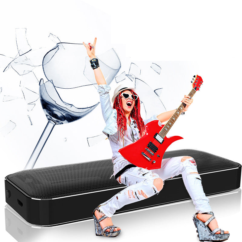 Bluetooth speaker wireless speaker square double speaker mini pocket portable metal ultra-thin exquisite bluetooth speaker - V.I.P Digital Presence