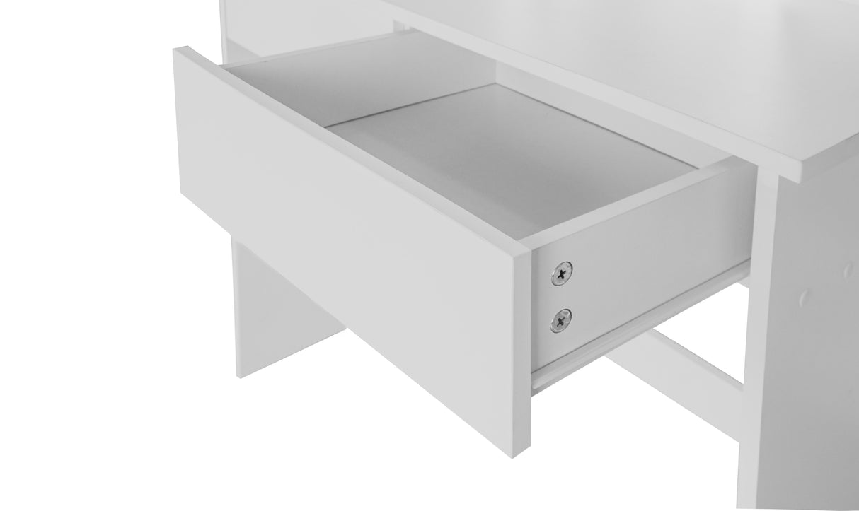 Makeup Vanity Desk With LED Lighted Mirror ,Dressing Table Set With 2 Large Drawers 10 LED Light ,White Color - V.I.P Digital Presence