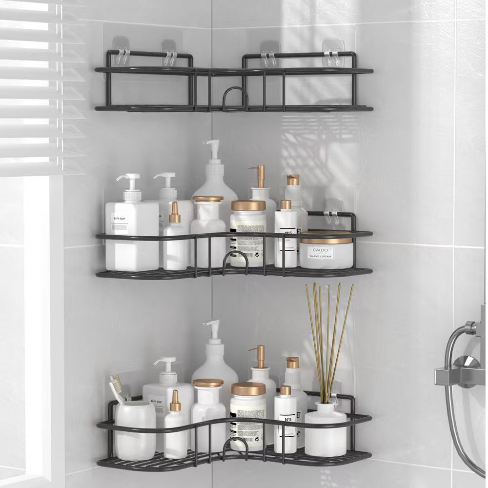 Bathroom Storage Rack Toilet Washroom Wall-Mounted Hole-Free Multi-Functional Iron Mesh Long Strip Organizer - V.I.P Digital Presence