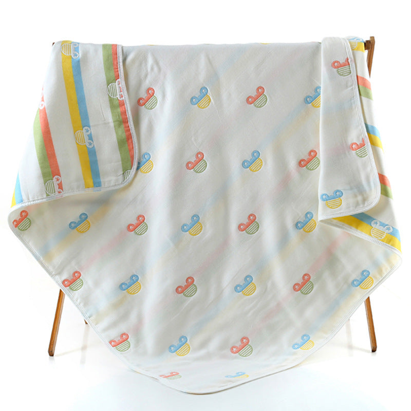 110*110cm Parent-child Baby Summer Bedding Sofa Quilt 100% Cotton Baby Blanket Child Quilt 6 Layers Muslin Swaddle for Newborns - V.I.P Digital Presence