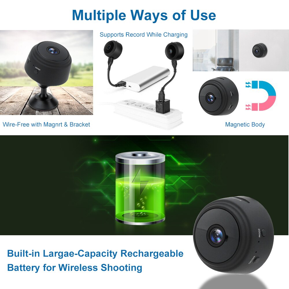 Mini IP Camera 1080P Sensor Night Vision Camcorder Motion DVR Micro Camera Sport DV Video small Camera Remote Monitor Phone App - V.I.P Digital Presence