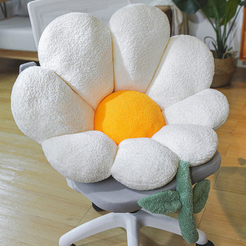 Ins Flower Cushion Office Long Sitting Waist Back Integrated Cute Seat Cushion Soft Seat Cushion Bottom Cushion Winter - V.I.P Digital Presence