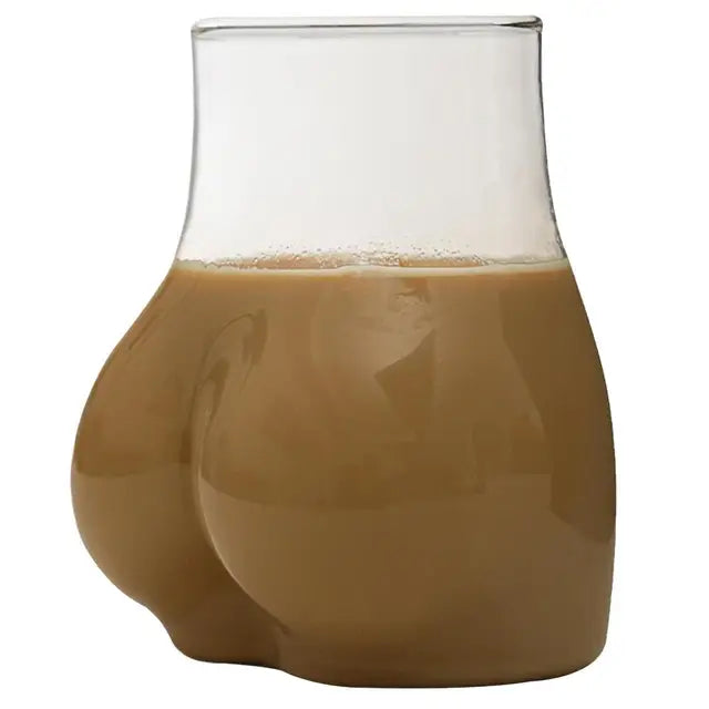 creative Butt Drinking Glass Borosilicate Glass Transparent Butt Drinking Cup Funny Glass Cup For Holiday Thick Coffee Mug - V.I.P Digital Presence