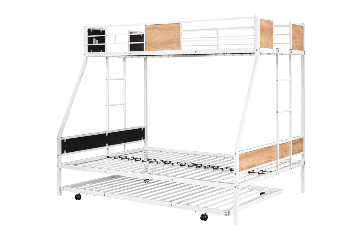 Metal Twin over Full Bunk Bed with Trundle - V.I.P Digital Presence