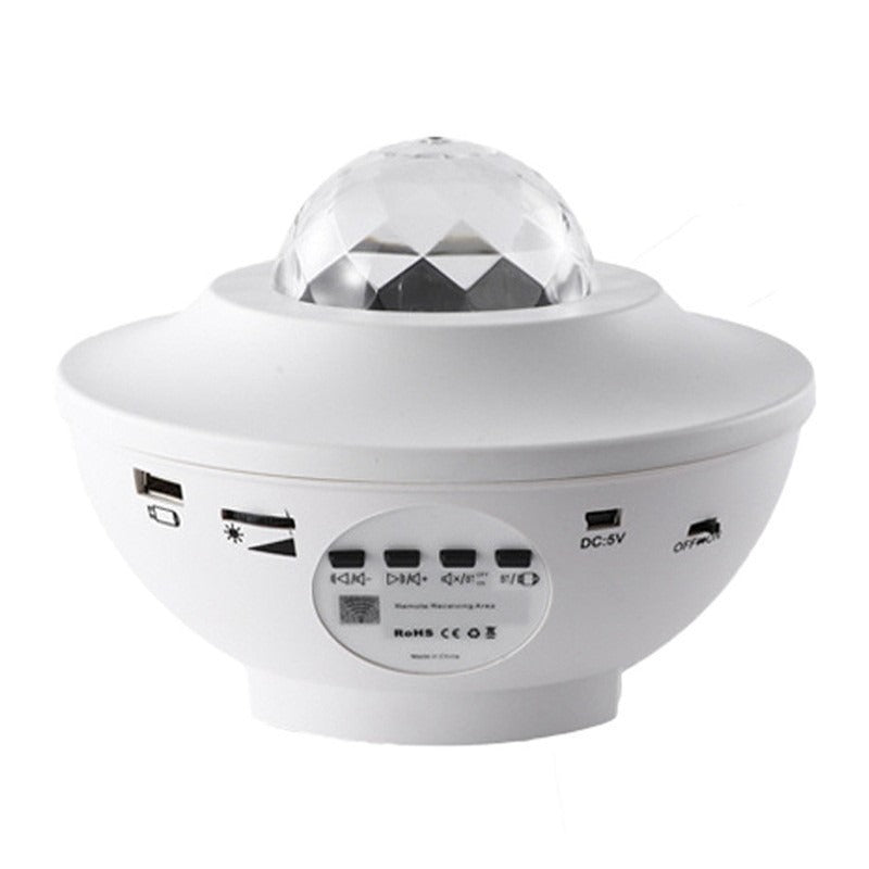 Full Sky Star Laser Sky Projection Light Atmosphere Light Bluetooth Music USB Flame Bowl Water Pattern Light Night Light - V.I.P Digital Presence
