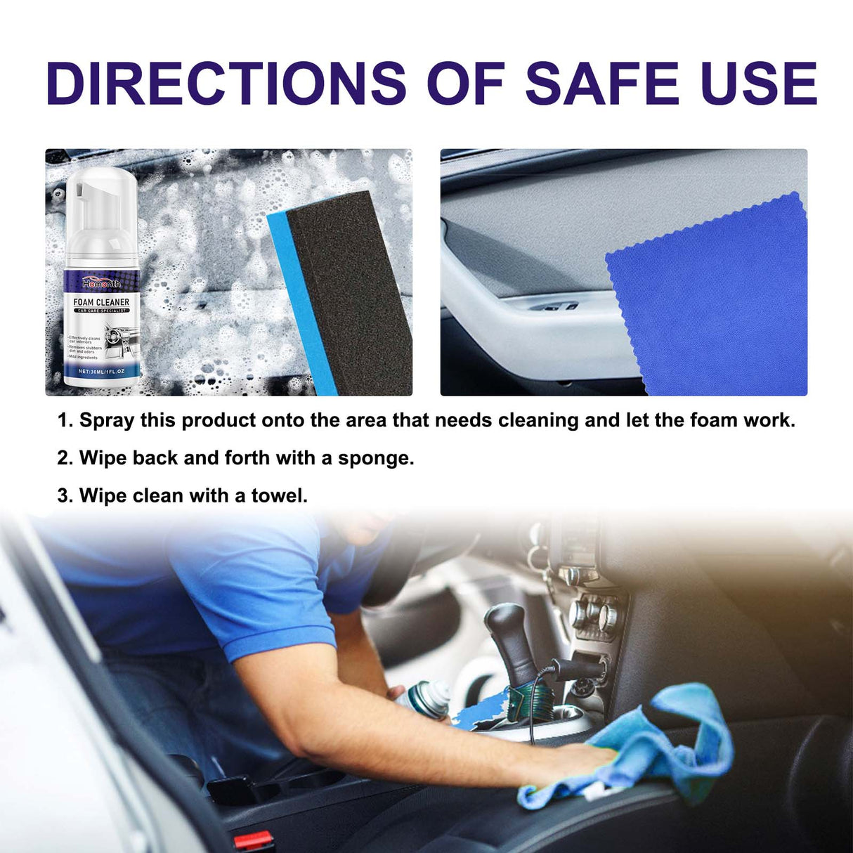 Car Interior Cleaner, Car Interior Seat Cleaning And Maintenance Brightening Decontamination Refurbishing Agent - V.I.P Digital Presence