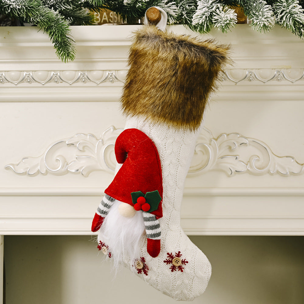 Christmas decoration products, faceless doll plush Christmas socks, creative faceless doll gift socks, elderly socks - V.I.P Digital Presence