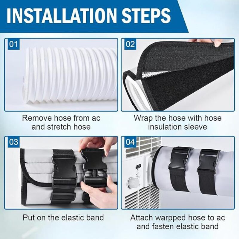 CA Insulated Hose Cover, Reusable Wrap, Duct Vent Cover, AC Pipe Protectors, Home Tool - V.I.P Digital Presence