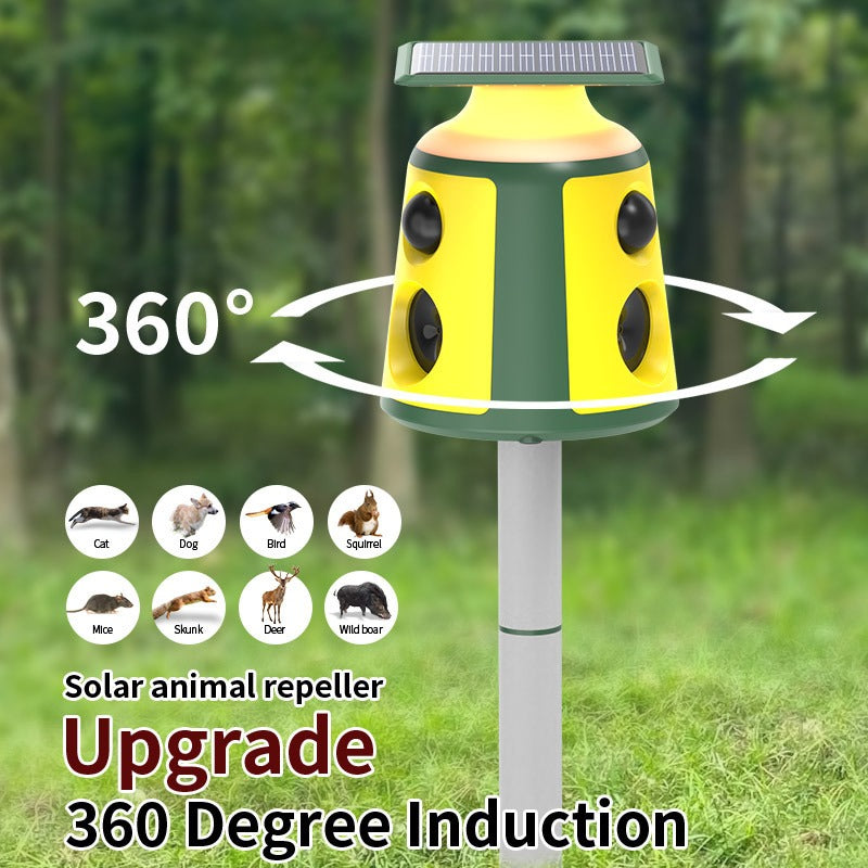 New arrival solar powered ultrasonic dog cat monkey rodent insects snake mouse rats mole bird repeller - V.I.P Digital Presence