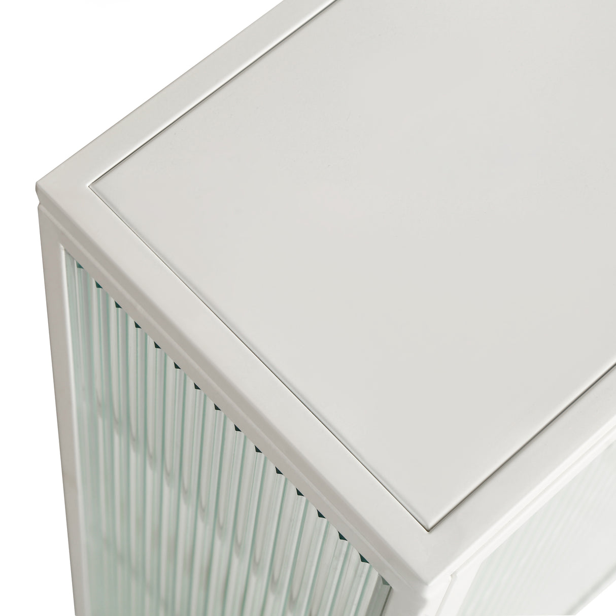 27.56"Glass Doors Modern Two-door Wall Cabinet with Featuring Three-tier White