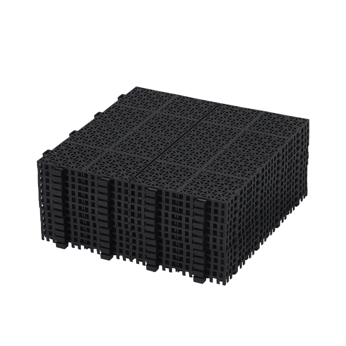 12 x 12 inch black interlocking deck tiles, plastic waterproof, weighing up to 6613 pounds, with a rose pattern pack of 12 - V.I.P Digital Presence