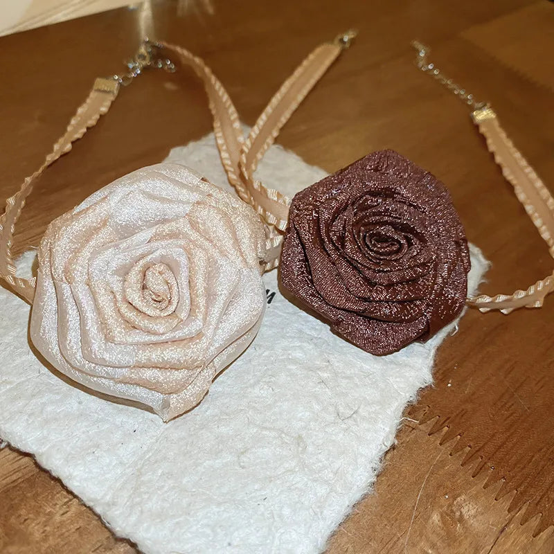 3D Rose Alloy Buckle Necklace - V.I.P Digital Presence