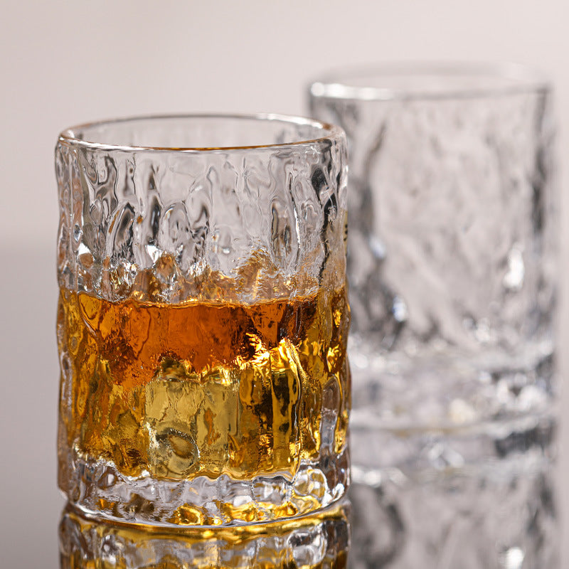 Handmade Japanese ice patterned glass hammer patterned foreign wine glass crystal glass - V.I.P Digital Presence