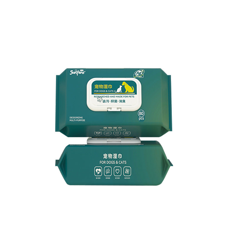 Pet Wet Wipes 80 Sheets Dog Cat Wet Tissues No Rinse Cleaning Eye Tear Stains Body Supplies Wet Tissues - V.I.P Digital Presence