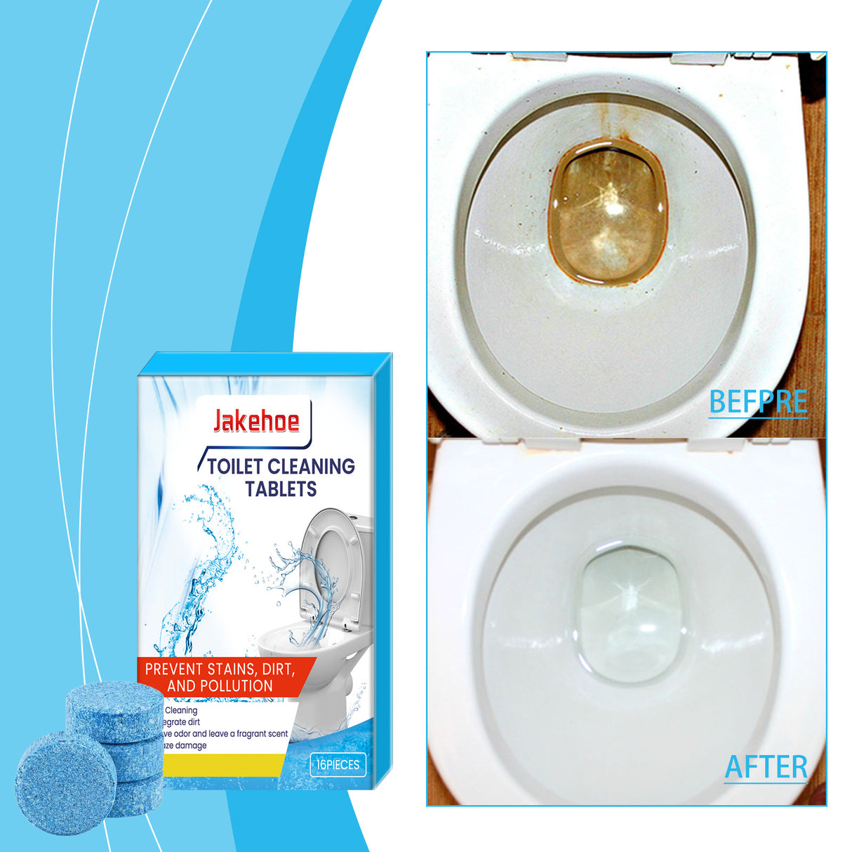 Toilet Cleaning Sheet, Toilet Smell, Stain And Scale Cleaning Bubble Cleaning Sheet - V.I.P Digital Presence