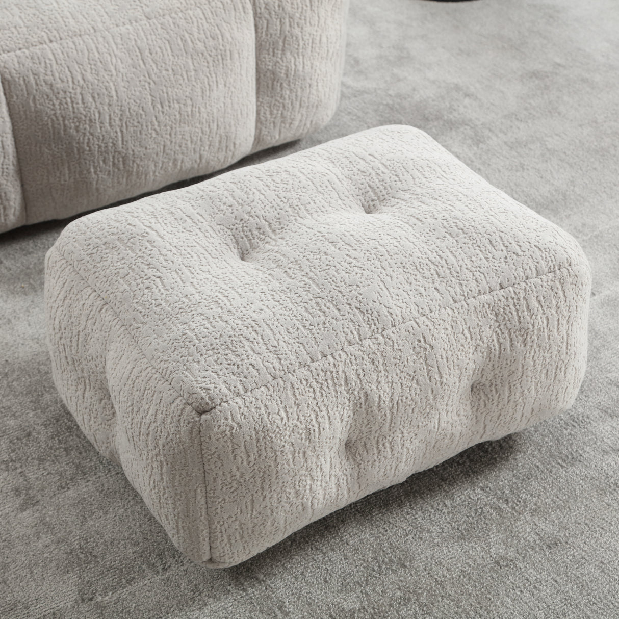 Fluffy bean bag chair Super soft couch chair with memory foam and footstool Indoor modern focus bean bag chair - V.I.P Digital Presence