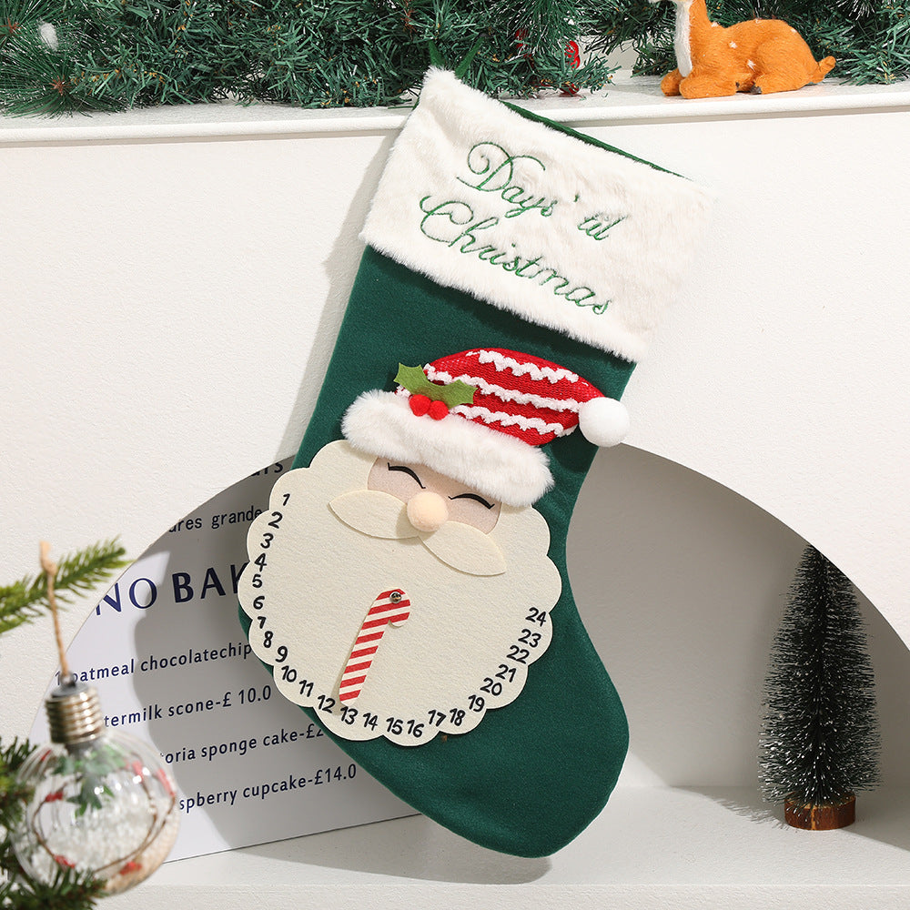 Christmas tree decoration gift bag, Santa Claus snowman knitted socks, home party decoration pendant - V.I.P Digital Presence