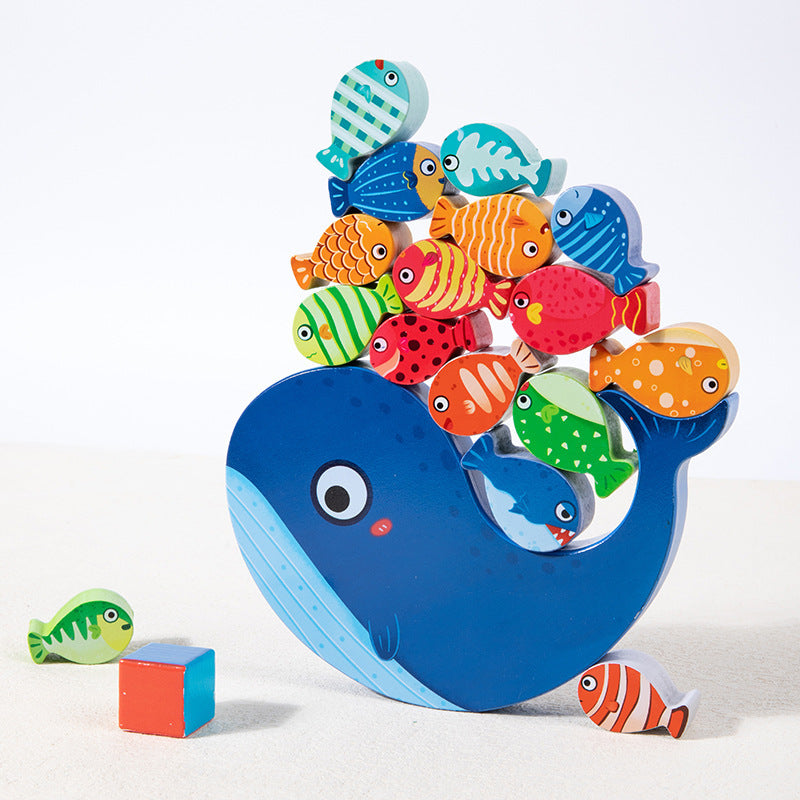Children's Animal Music Desktop Interactive Game Building Blocks Stacking Balance Boat Early Education Puzzle Wooden Toy - V.I.P Digital Presence