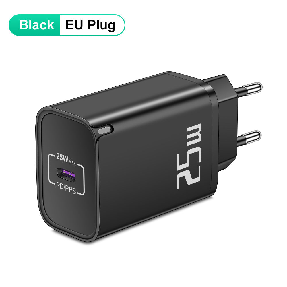 Cargador de teléfono móvil de carga rápida PD de 20 W, cabezal de viaje de carga rápida PD de 20 W
