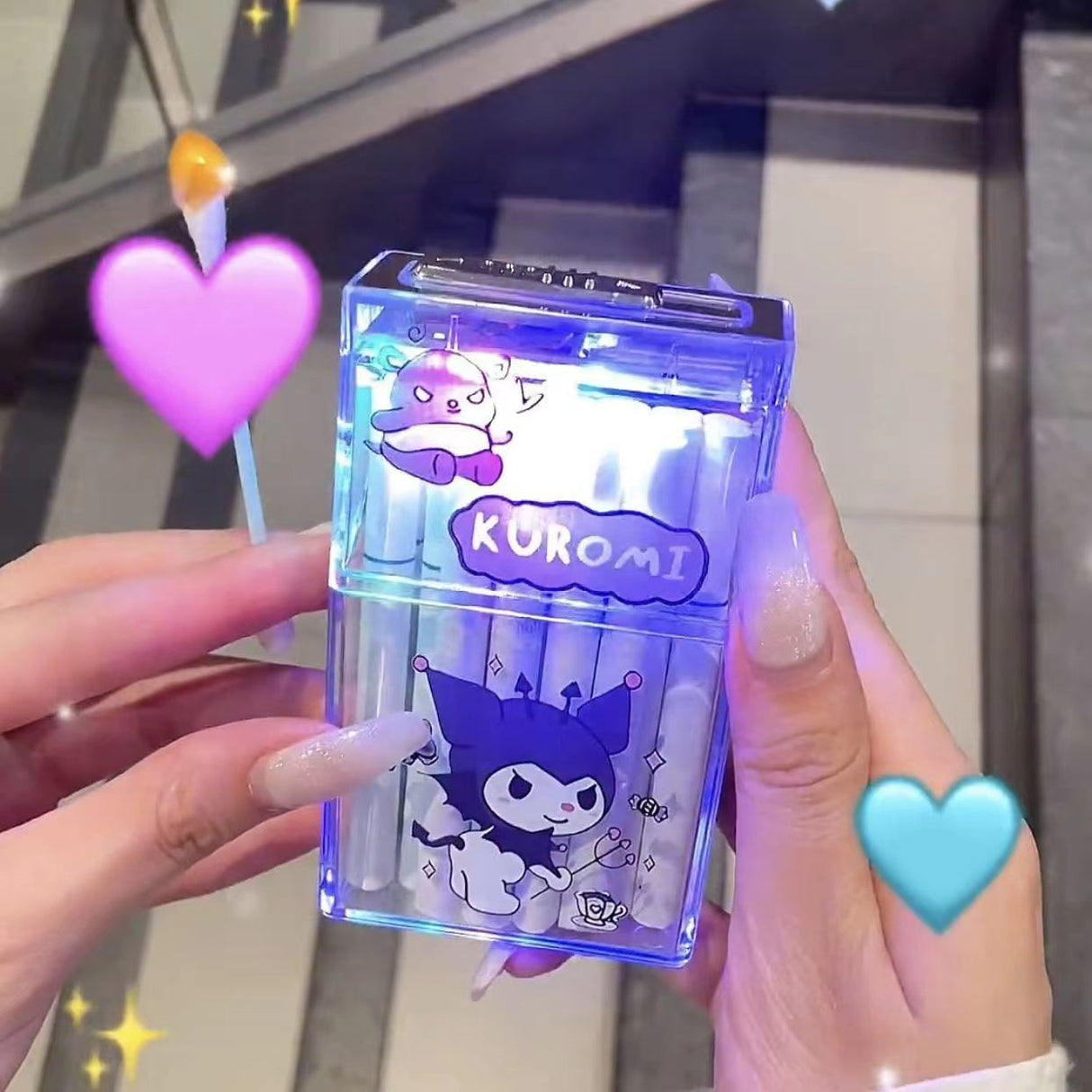 Pacha Dog Cartoon Sanrio Cigarette Box Charging Lighter Integrated Transparent Body Atmosphere Colorful Lights Cute Gift Object - V.I.P Digital Presence