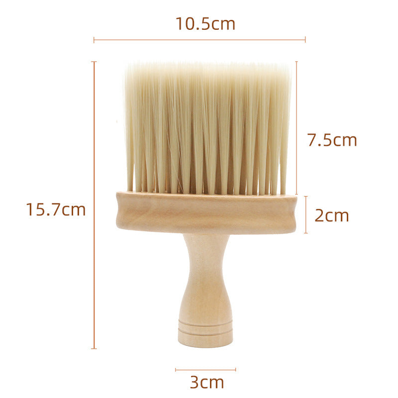 Broken Hair Sweeping Brush Bangs Brush Neck Sweeping Wooden Handle Large Imitation Mane Hairdressing Hairdressing Cleaning Brush - V.I.P Digital Presence