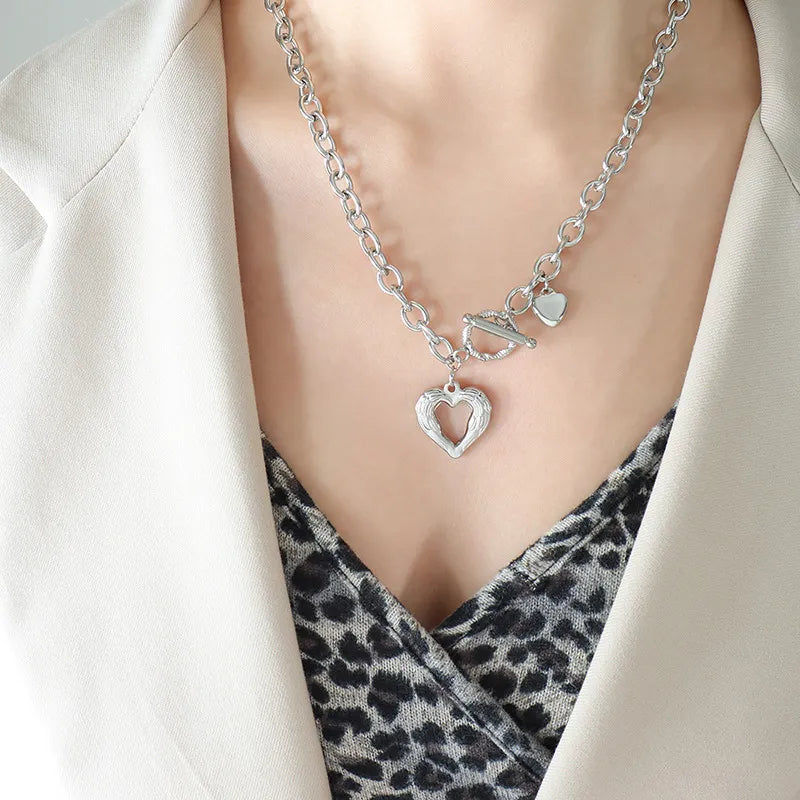 Titanium Steel Heart Pendant Necklace - V.I.P Digital Presence