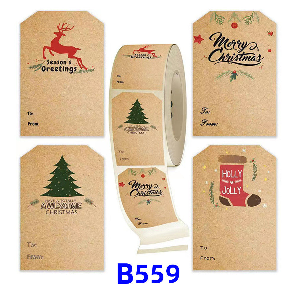 Christmas gift stickers decorative sealing sticker Merry Christmas Reward Self-adhesive labels Children's Day party - V.I.P Digital Presence