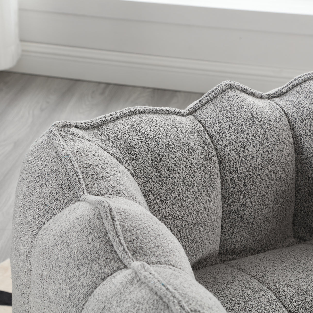 Soft Bean Bag Chair with High Resilient Foam(Chips)for living room and bedroom,Comfortable Square Lazy Sofa with Footstool - V.I.P Digital Presence