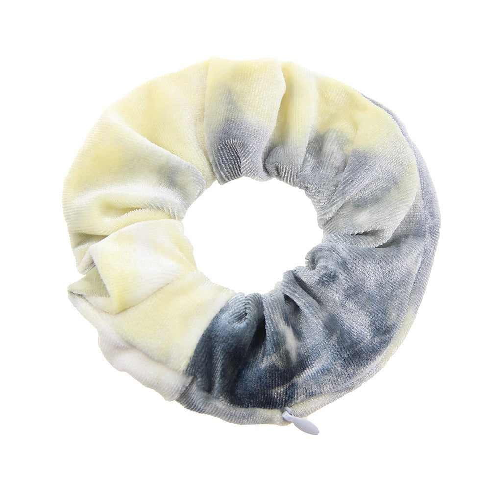 Tie dye velvet zipper large intestine loop - V.I.P Digital Presence
