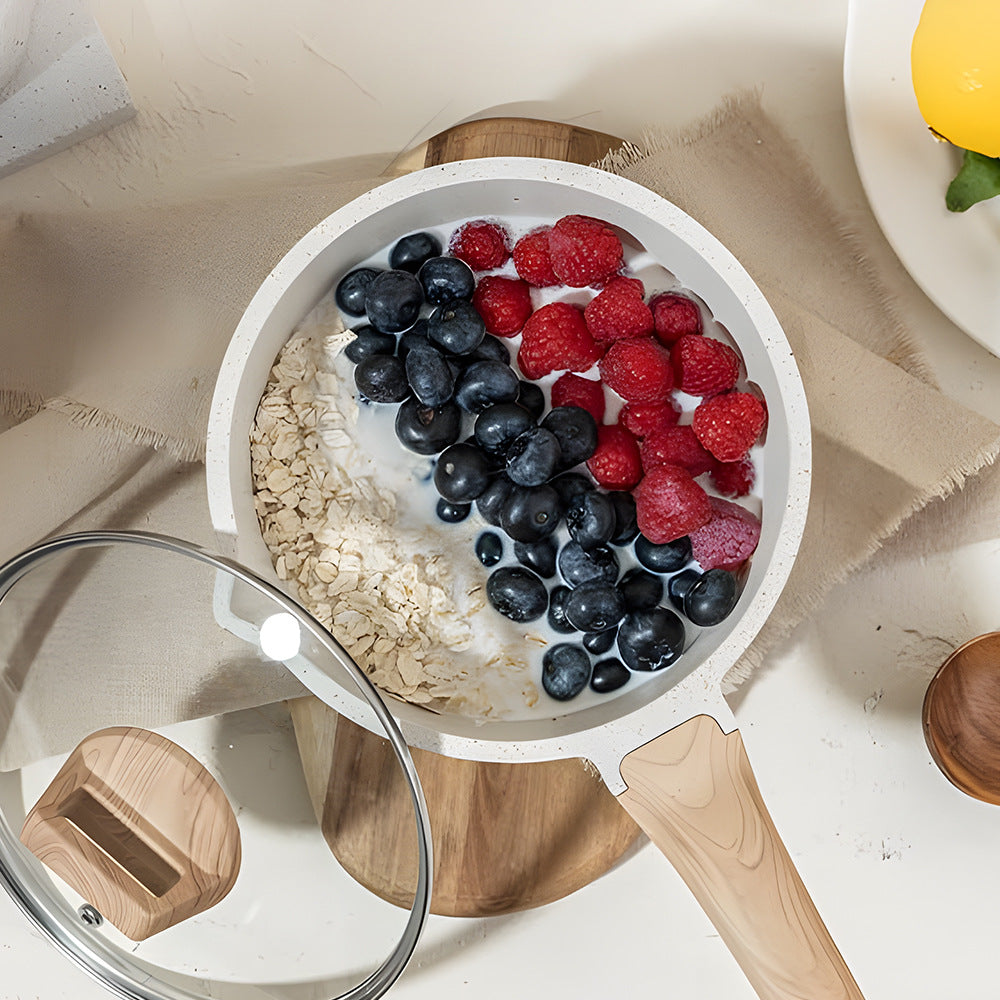 Medical stone non-stick pot soup pot stew pot frying pan wok milk pot frying pan steaming marble granite pot set - V.I.P Digital Presence