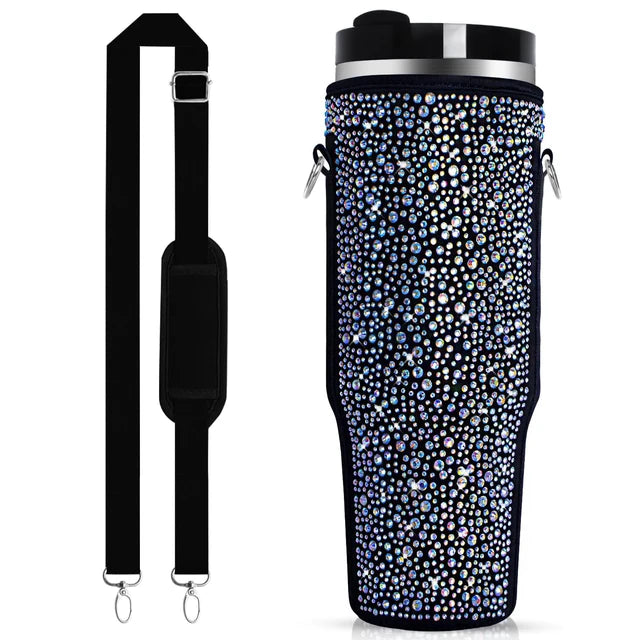 Diamond Mug Sleeves For Portable Water Kettle Carrier Holder Bag With Straps Outdoor Drinkware Accessory - V.I.P Digital Presence