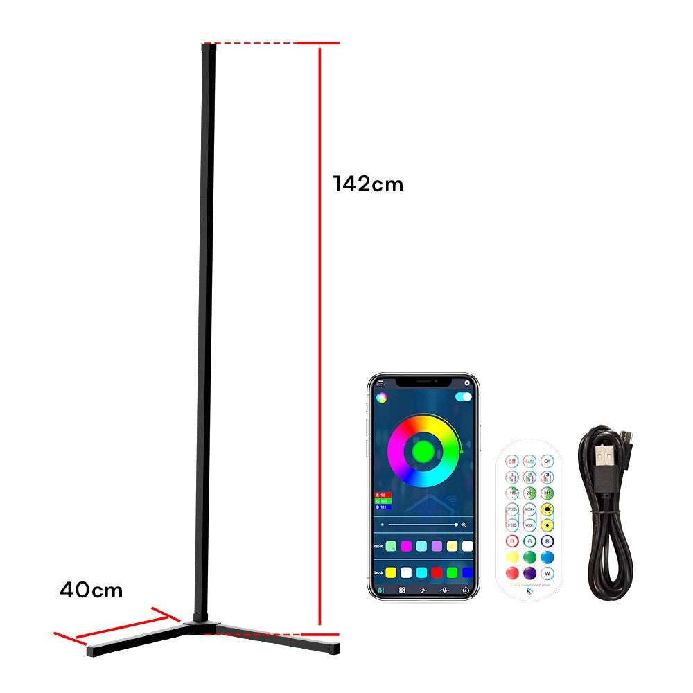 Ambient Floor Lamp RGBIC Corner Light Three-Section Spliced Bluetooth LED Modern Minimalist Table Lamp Voice-Activated Light - V.I.P Digital Presence