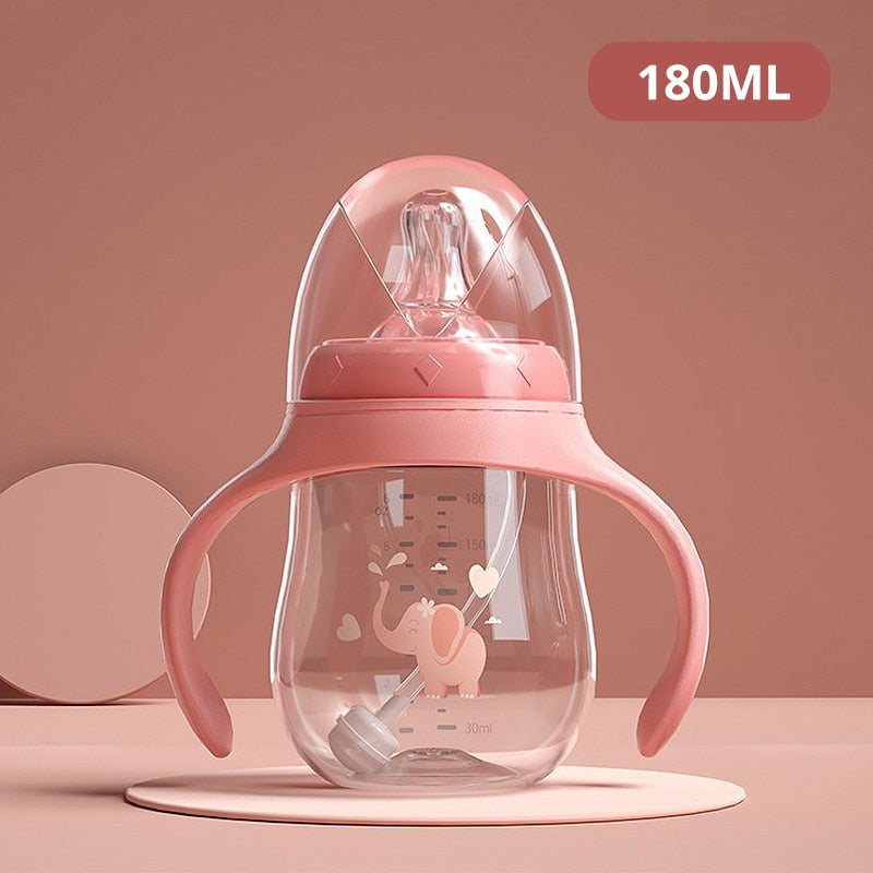 Baby bottles Drinking Cup Feeding Bottle Wide-Caliber Multifunctional Drinking Milk Drinking Water Dual-use Bottle BPA Free - V.I.P Digital Presence