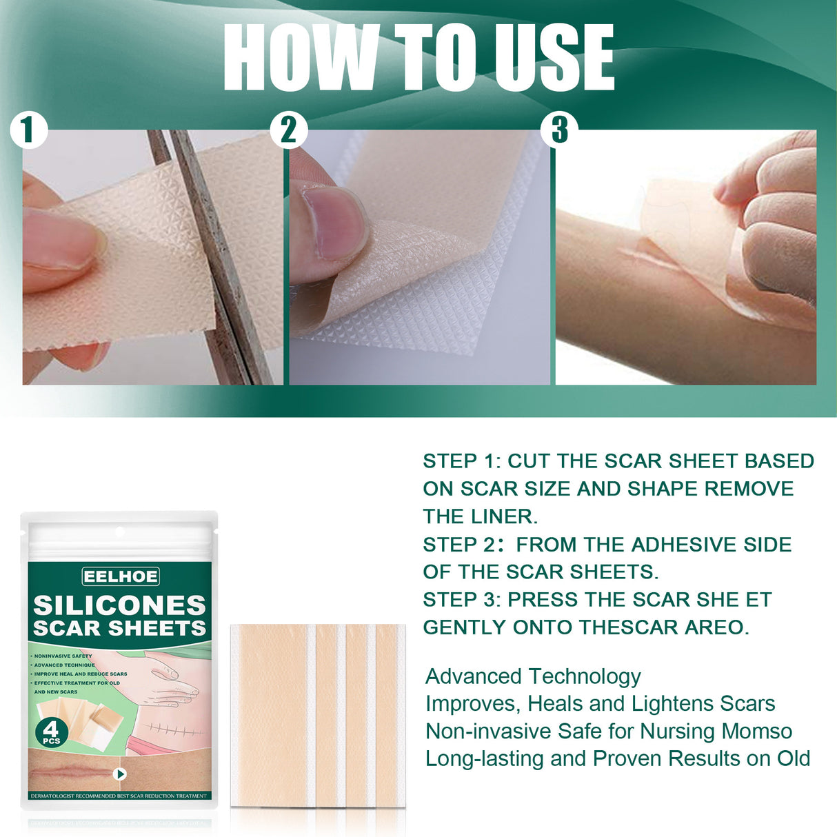 Silicone Gel Repair Patch, Fade Marks Transparent Care Skin Repair Patch - V.I.P Digital Presence