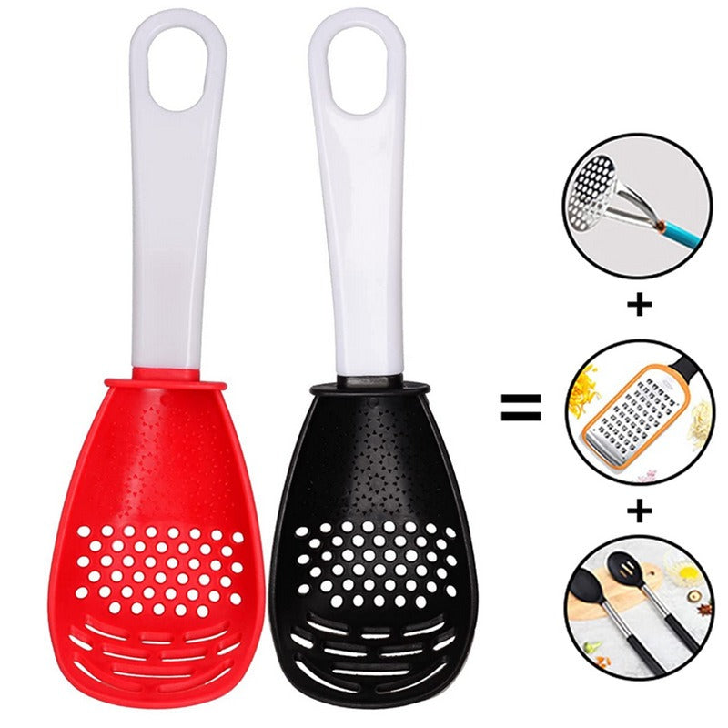 Grinding dish spoon mashing and draining water drain spoon grinding ginger and garlic spoon egg mixer mashed potatoes - V.I.P Digital Presence