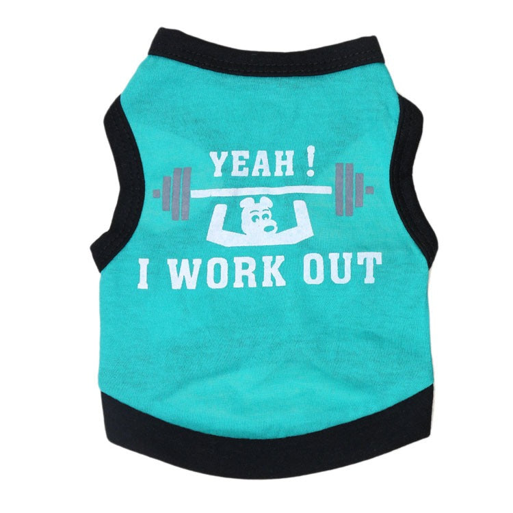 Pet Clothes Dog Clothes Cotton Sweat Weight Lifting Small Dog Pet Vest Spring And Summer - V.I.P Digital Presence