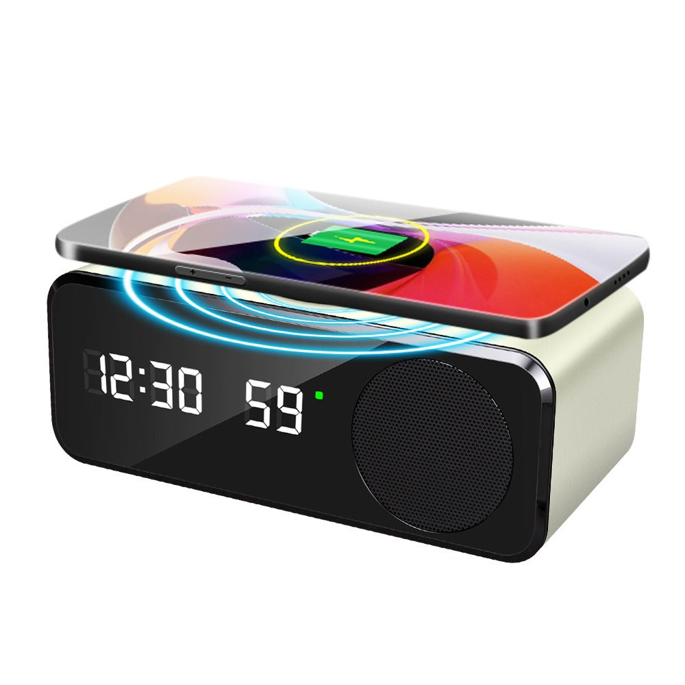 Time display wireless charging Bluetooth speaker compatible clock function thermometer wireless - V.I.P Digital Presence