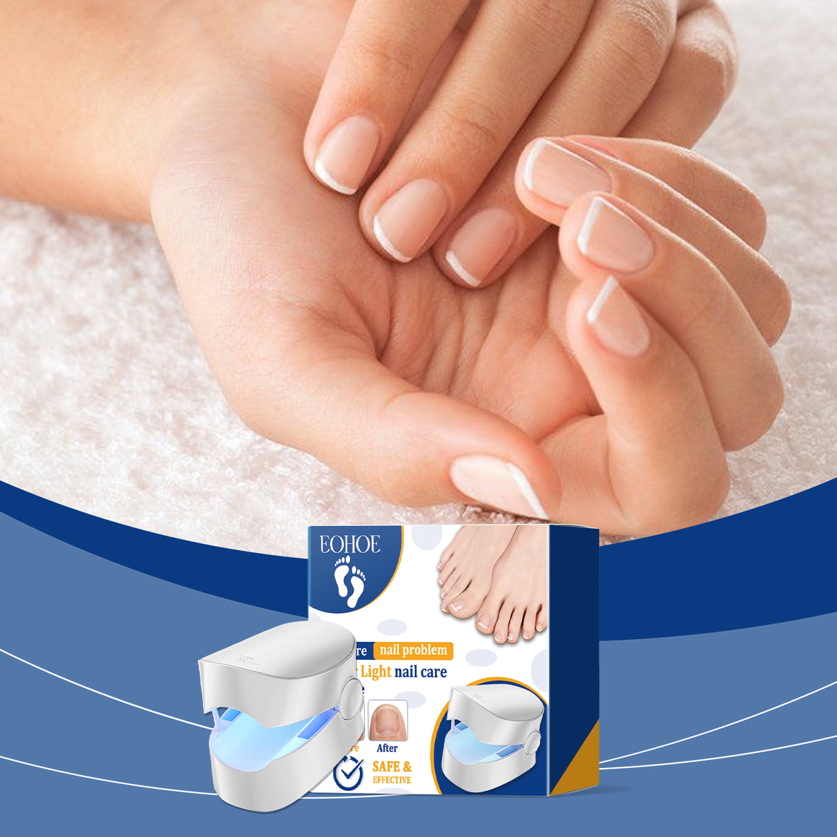 Máquina reparadora de uñas. Cuidado diario suave para manos y pies. Limpieza y reparación de uñas dañadas. Máquina de cuidado hidratante.