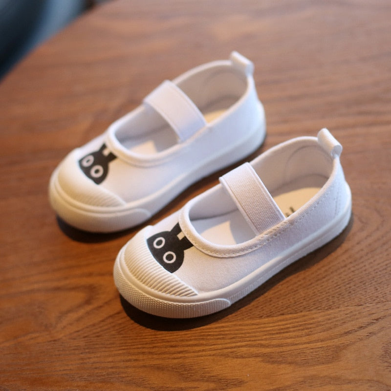 Zapatos de lona blancos para niños y niñas, zapatillas blancas antideslizantes, para primavera y otoño