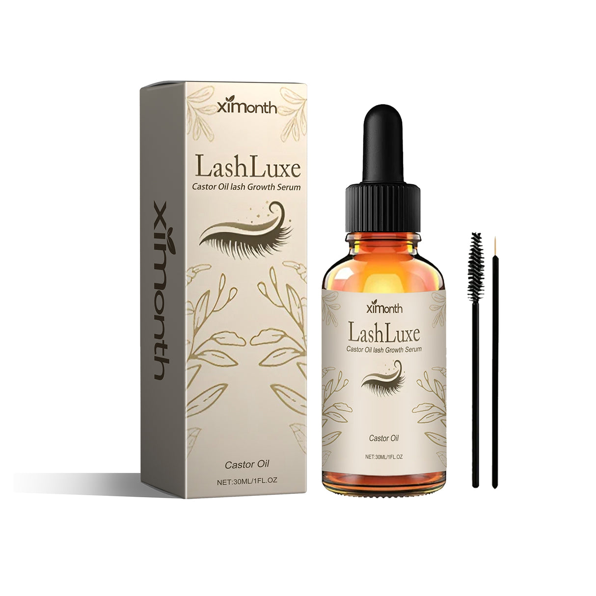 Castor Oil Lash Growth Serum, Mild Lasting Not Easy To Halo Makeup Natural Slim Black Beautiful Voluminous Voluminous Mascara - V.I.P Digital Presence