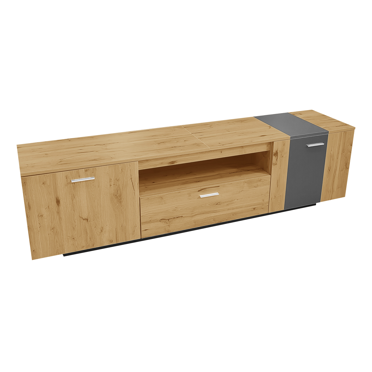 70 inch modern TV stand with 3 cabinets and drawers, entertainment center can accommodate TVs under 80 inches - V.I.P Digital Presence