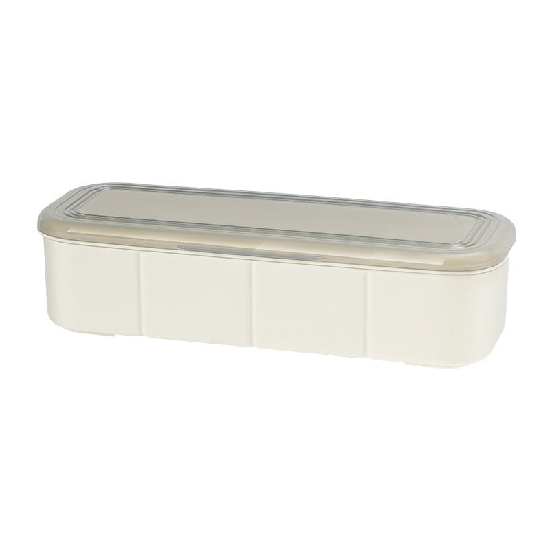 Japanese minimalist seasoning box, kitchen supplies, transparent multi grid with lid for household use - V.I.P Digital Presence