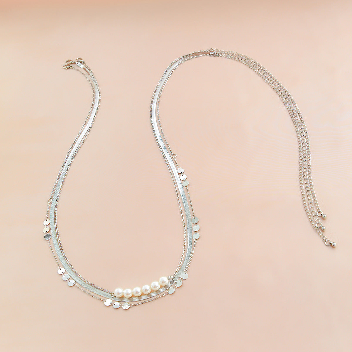 Three layer metal wind versatile waist chain WAIST CHAIN sexy imitation pearl body chain - V.I.P Digital Presence